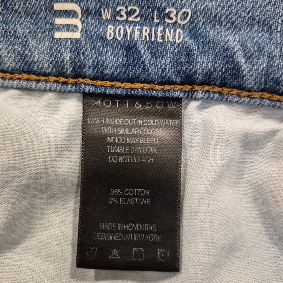 Mott & Bow Jeans | Slim Boyfriend - Light/Medium Blue | W 32 L 30 - Picture 3 of 4